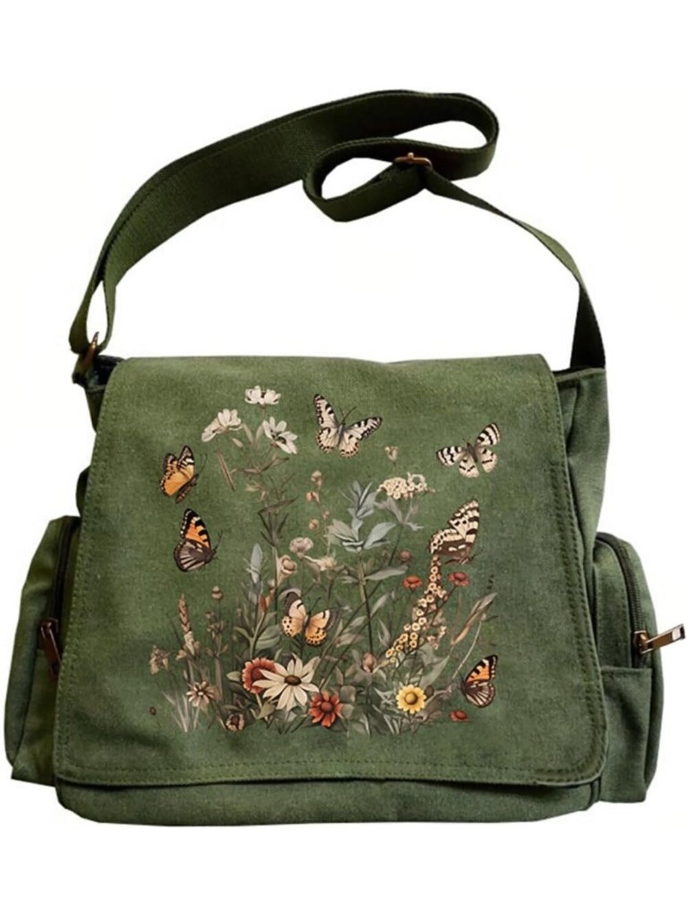 Stylish Canvas Crossbody Messenger Bag for Men & Women - Pockets & Versatile